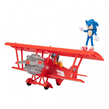 Sonic The Hedgehog akčná figúrkas Sonic The Movie 2 Sonic & Tails in Plane 6 cm
